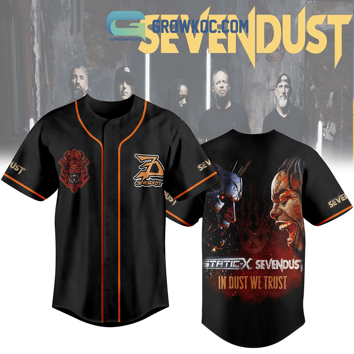 Sevendust In Dust We Trust Baseball Jersey