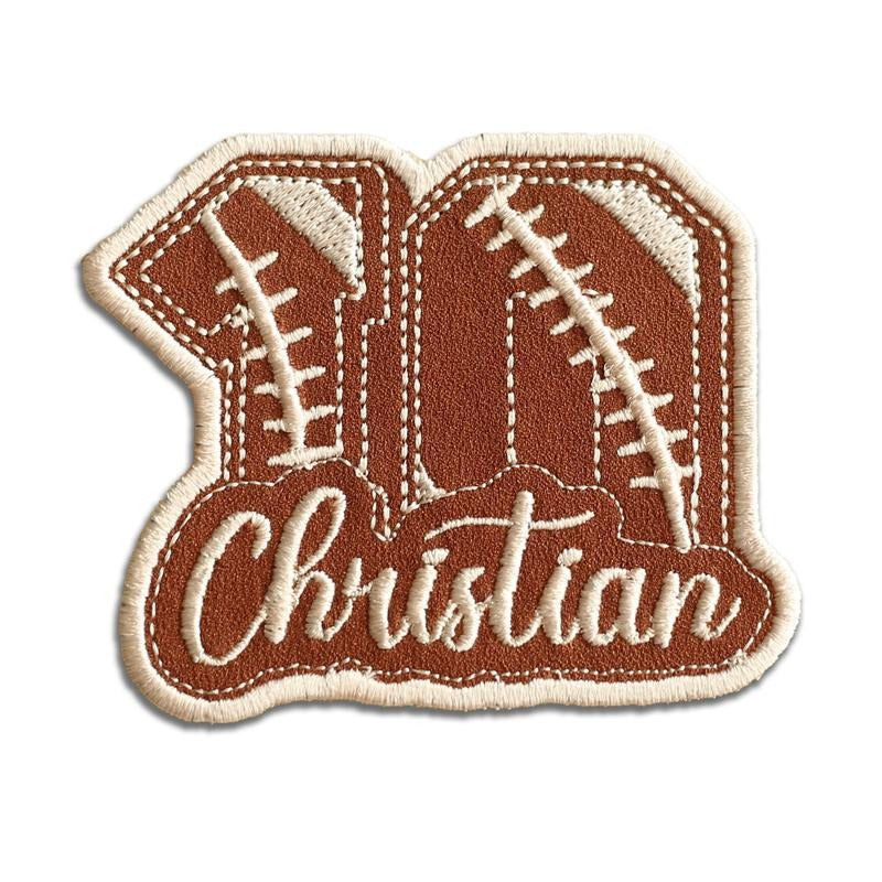 Personalized Football Name & Number Patch -  Custom Embroidered Patch - Football Iron-on/Sew-on Patch for Jerseys,...