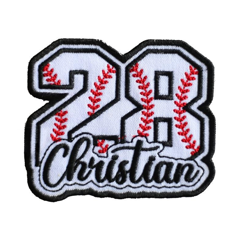 Personalized Baseball Name Patches, Custom Embroidered Baseball Number Patches Iron on/Sew on for Jackets, Backpacks,...