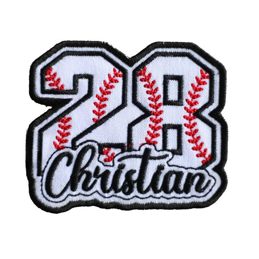 Personalized Baseball Name Patches, Custom Embroidered Baseball Number Patches Iron on/Sew on for Jackets, Backpacks,...