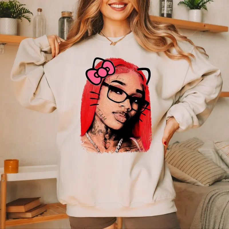 Sexxy Kitty Redd Rap Legend Sweatshirt - Iconic Big Face Design for Ultimate Street Style T-Shirts, Hoodie | WearSparks.com