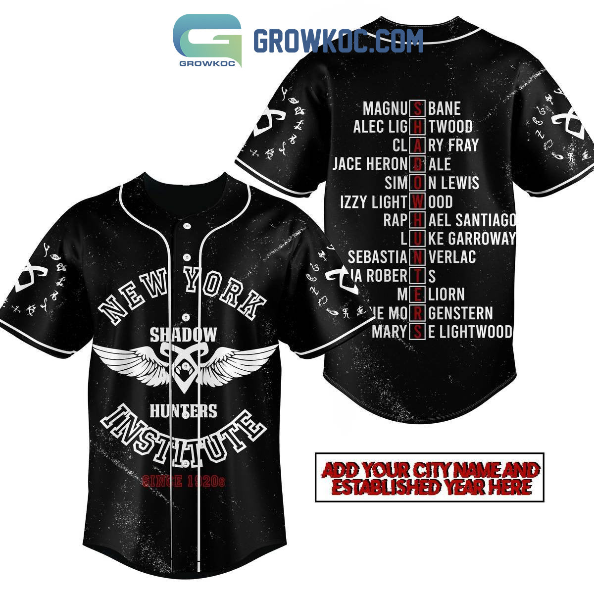 Shadow Hunters New York Institute Sicne 1920s Personalized Baseball Jersey