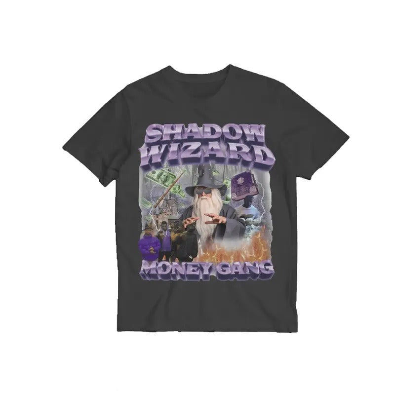 Shadow Wizard  Shirt, Viral Meme Shirt, Sarcastic Meme Shirts, Ironic Meme t-shirt- Menswear Shortsleeve Streetwear...