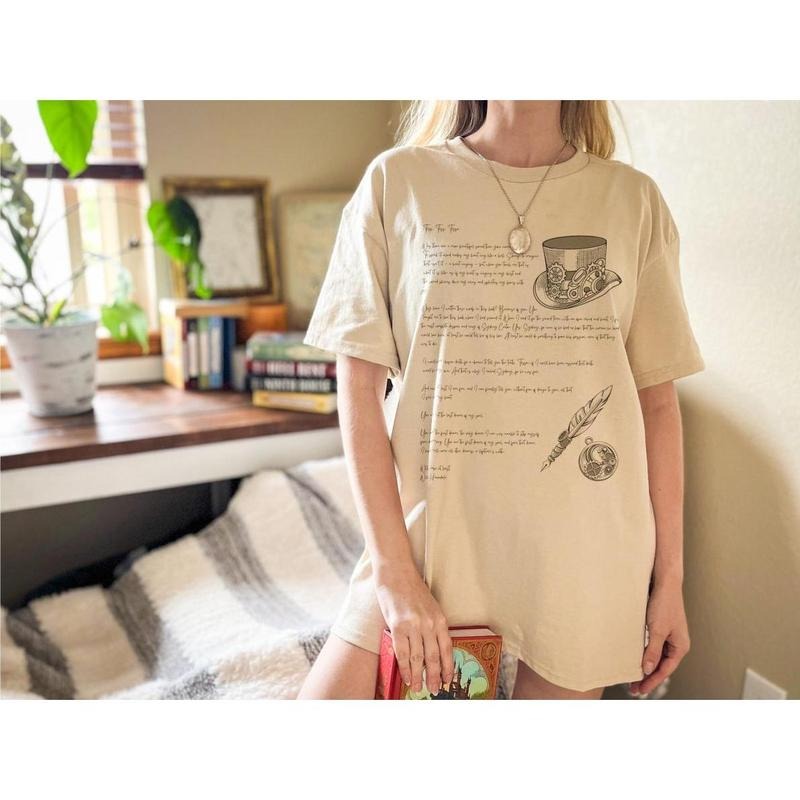 Shadowhunters Academy T-Shirt Will Herondale Love Letter to Tessa Gray Light Academia Clothing Cassandra Clare Infernal...