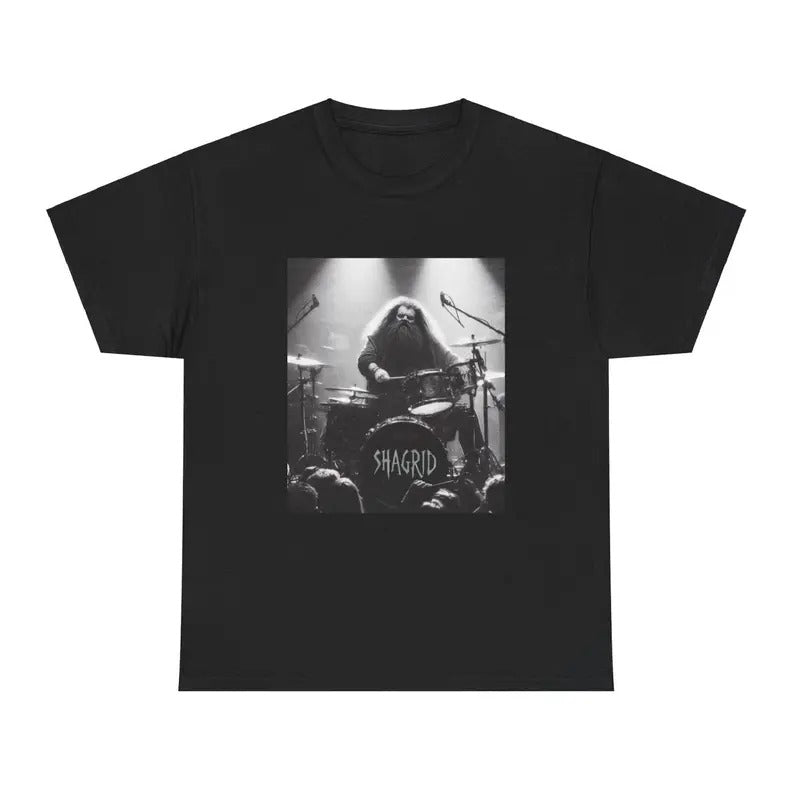 Shagrid the Drummer, Unisex Shirt - Fantasy Graphic Tee, Movie Merch, AI Meme T shirt Hoodie, Sweatshirt | WearSparks.com