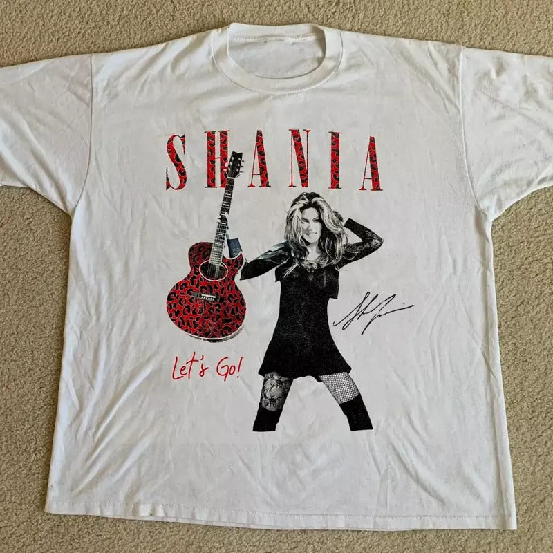 Shania  Lets Go Girls Album Short Sleeve White All Size Shirt Hoodie, Sweatshirt | WearSparks.com