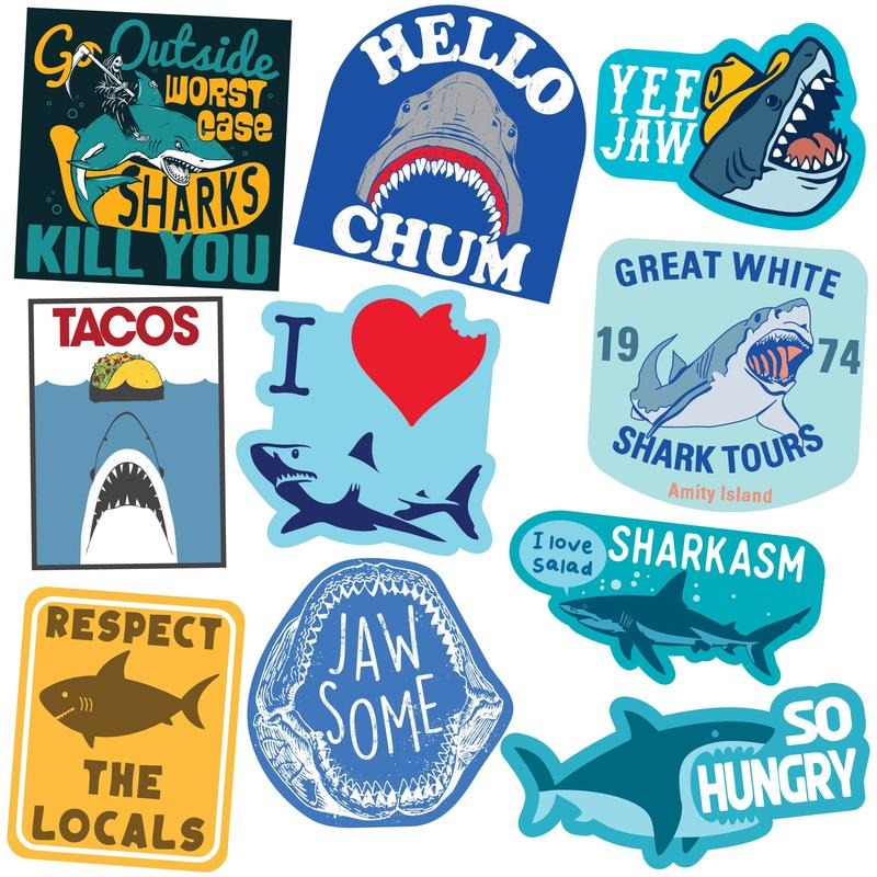 Shark Sticker Extra Large Stickers for Adults Funny Adhesives with Memes Shark  Funny Animal  Multi T-Shirts, Hoodie,...