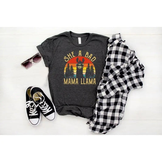 She A Bad Llama Shirt, Mother Shirt, Motherhood Shirt, Mother's Day Shirt Hoodie, Sweatshirt | WearSparks.com