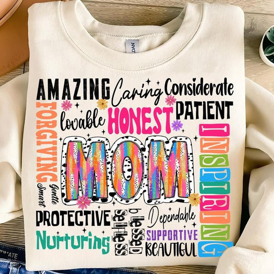 She Is Mom Png Retro Blessed Mom Png Mom Life Png Mother's Day Png Gift For Mom Retro Mama Quotes Sublimation T Shirt...