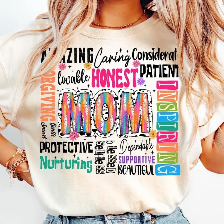 She is Mom Shirt-sweatshirt-hoodie, Retro Blessed Mom sweatshirt, Mom Life hoodie, Mother's Day tshirt, Gift for Mom,...