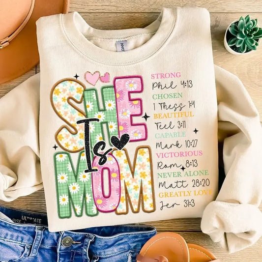 She is Mom Shirt, Retro Mother Shirt, Blessed Mom Shirt, Mom Shirt, Mom Life Shirt, Mother's Day Shirt, Gift for Mom,...