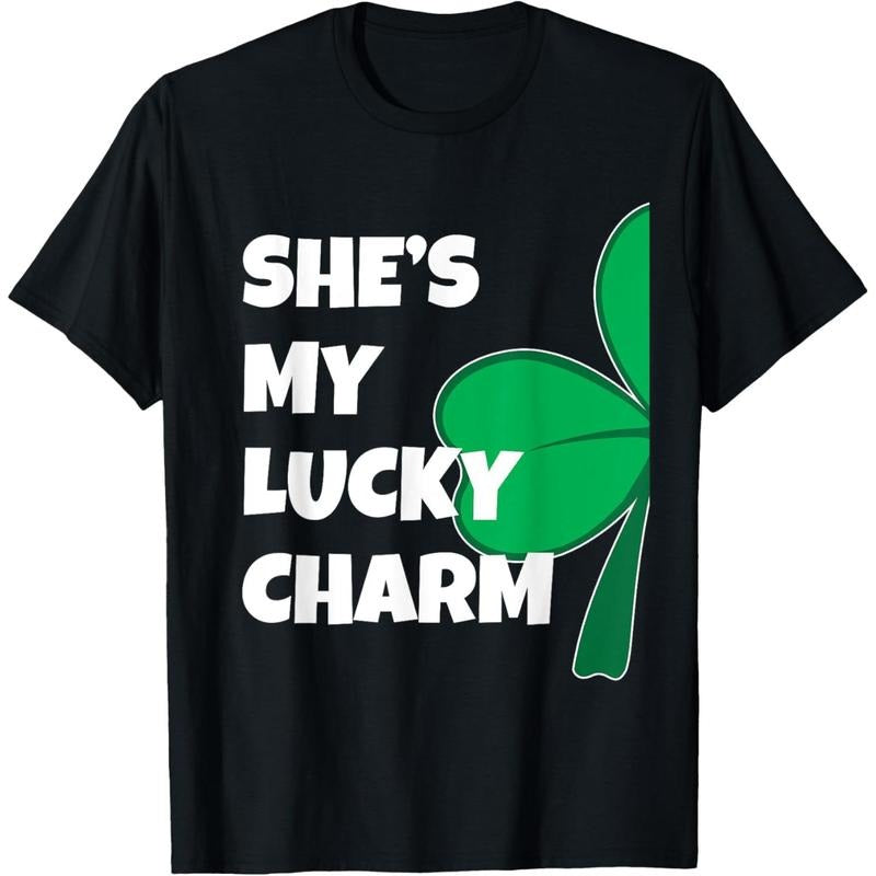She's My Lucky Charm Funny St Patricks Day Couple T-Shirt made in USA Hoodie, Sweatshirt | WearSparks.com