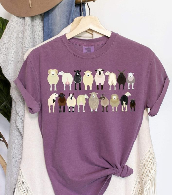 Sheep Breeds Farm Animal Lover T-Shirtstyle{n002}5 T-Shirts, Hoodie, Sweatshirt | WearSparks.com