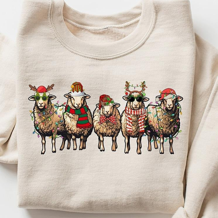 Sheep Christmas Crewneck Sweatshirt, Hoodie, T-shirt | WearSparks.com