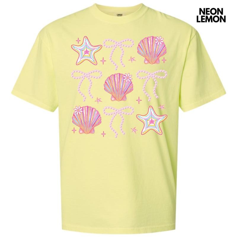 Shells & Stars Bow Collage Comfort Colors T-Shirt 'NLB' Hoodie, Sweatshirt | WearSparks.com