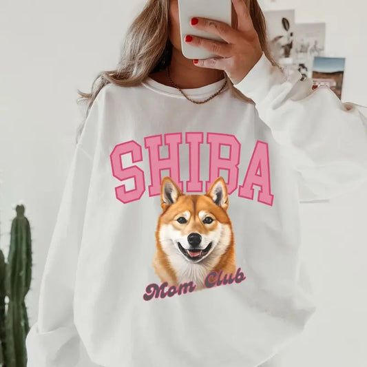 Shiba Inu Mom Club Sweatshirt ~ Sweatshirt Unisex Apparel Relaxed Fit Printed in the USA Clothing Womenswear Casual and...