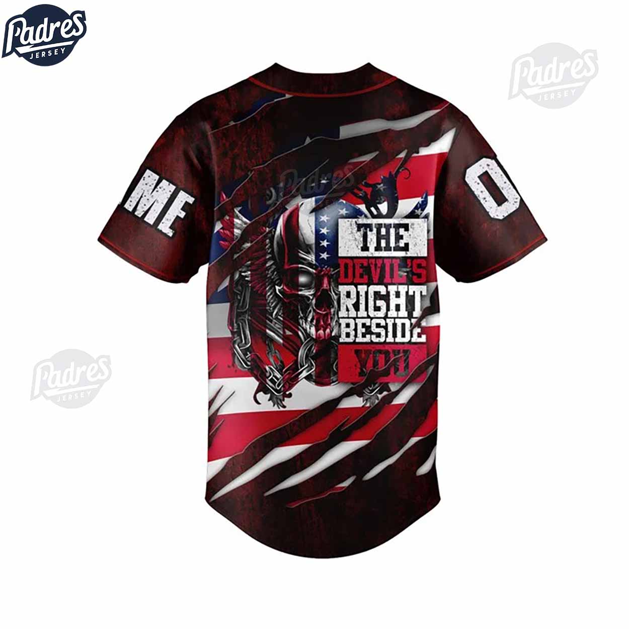 Shinedown Band USA Flag Custom Baseball Jersey - Padres Jersey Oasis: Elevate Your Baseball Style Game... (Image 3)