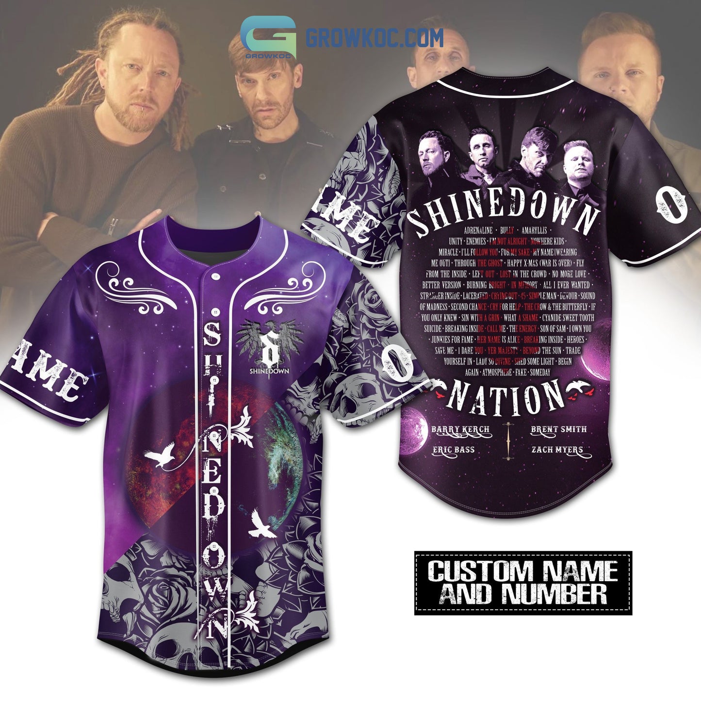 Shinedown Nation Personalized Baseball Jersey