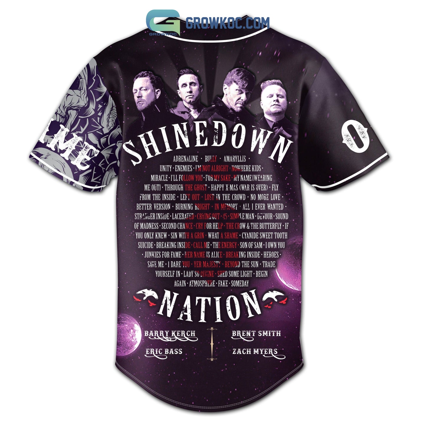 Shinedown Nation Personalized Baseball Jersey