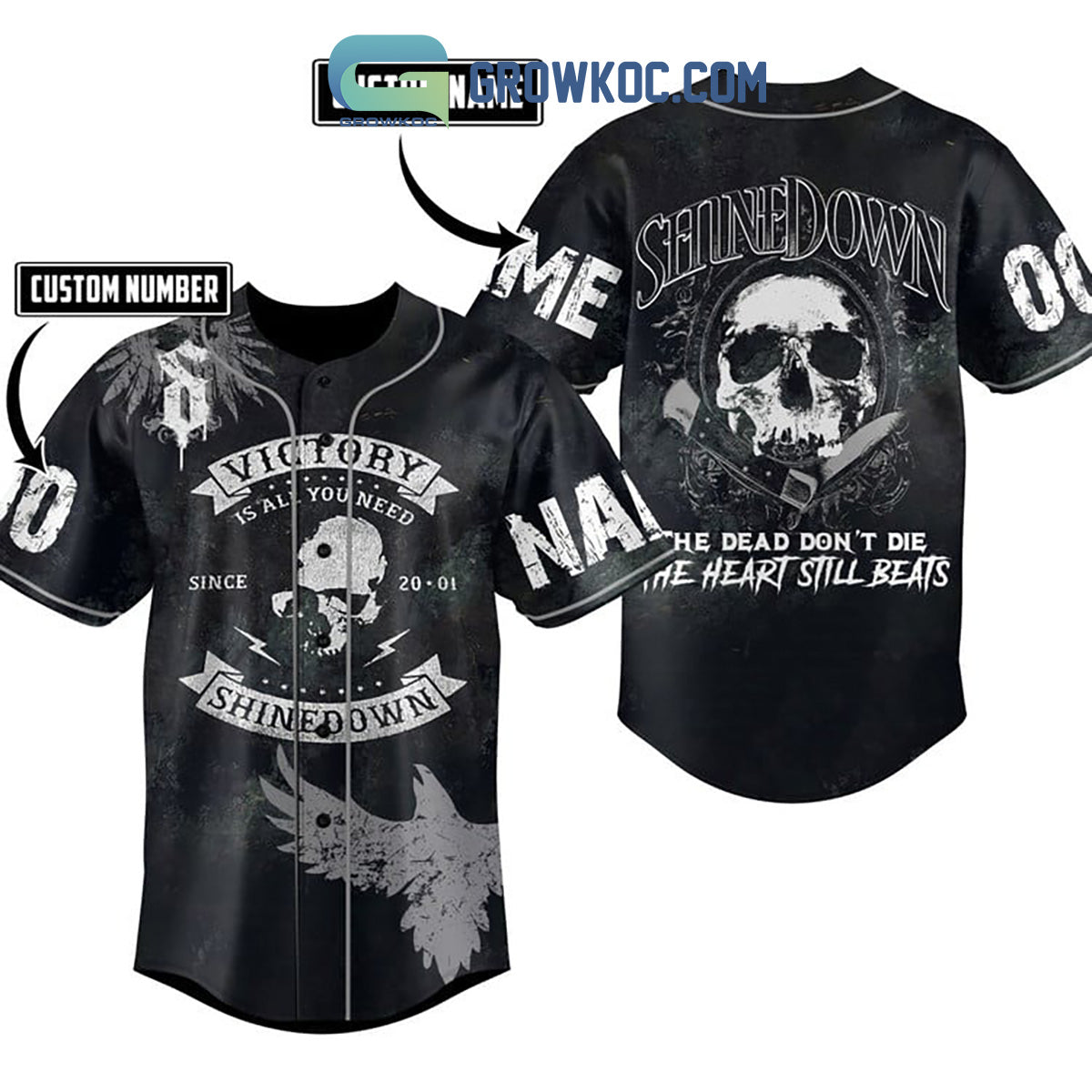 Shinedown The Dead Don’t Die Personalized Baseball Jersey