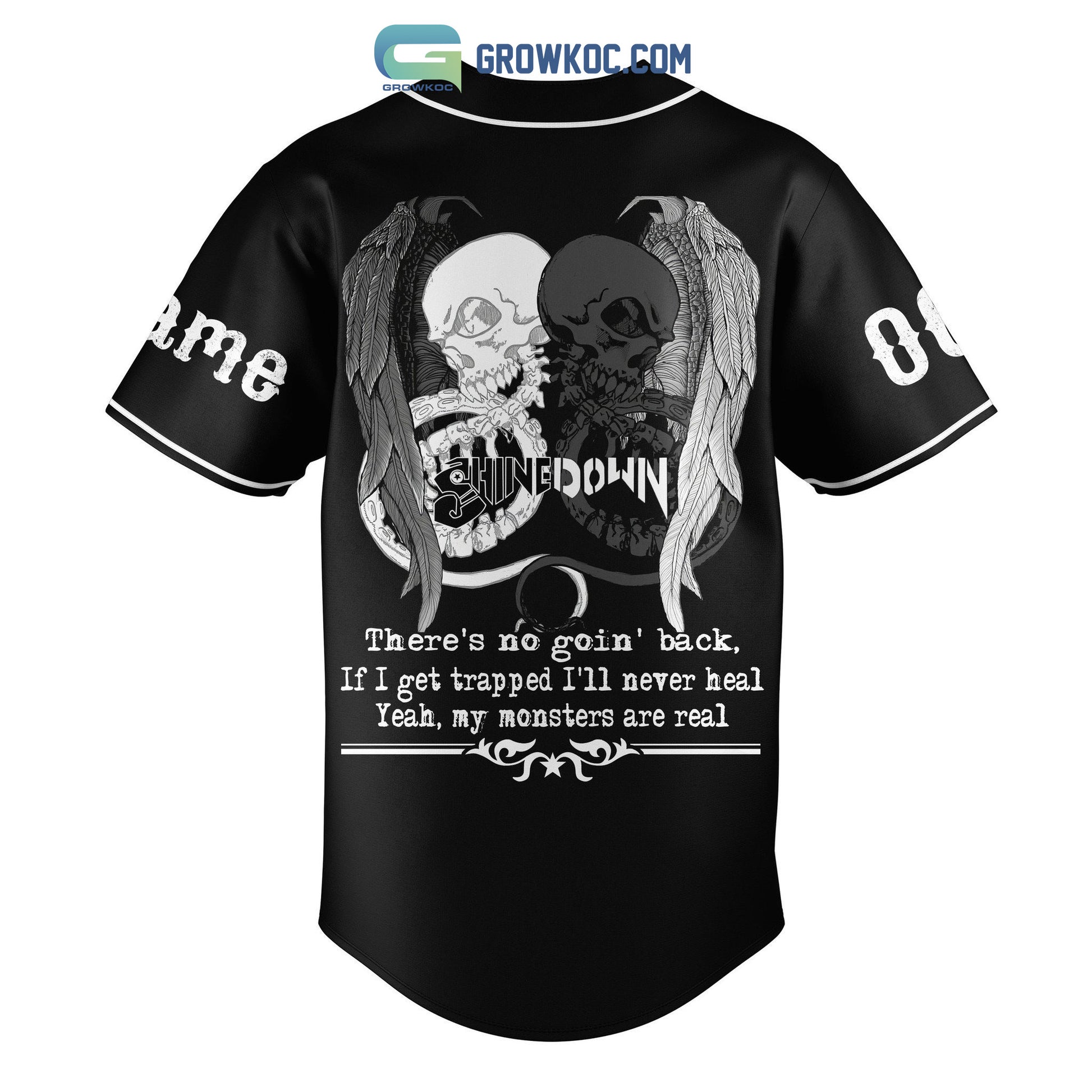 Shinedown The Ghost Give Me Second Chance Monsters Personalized Baseball Jersey