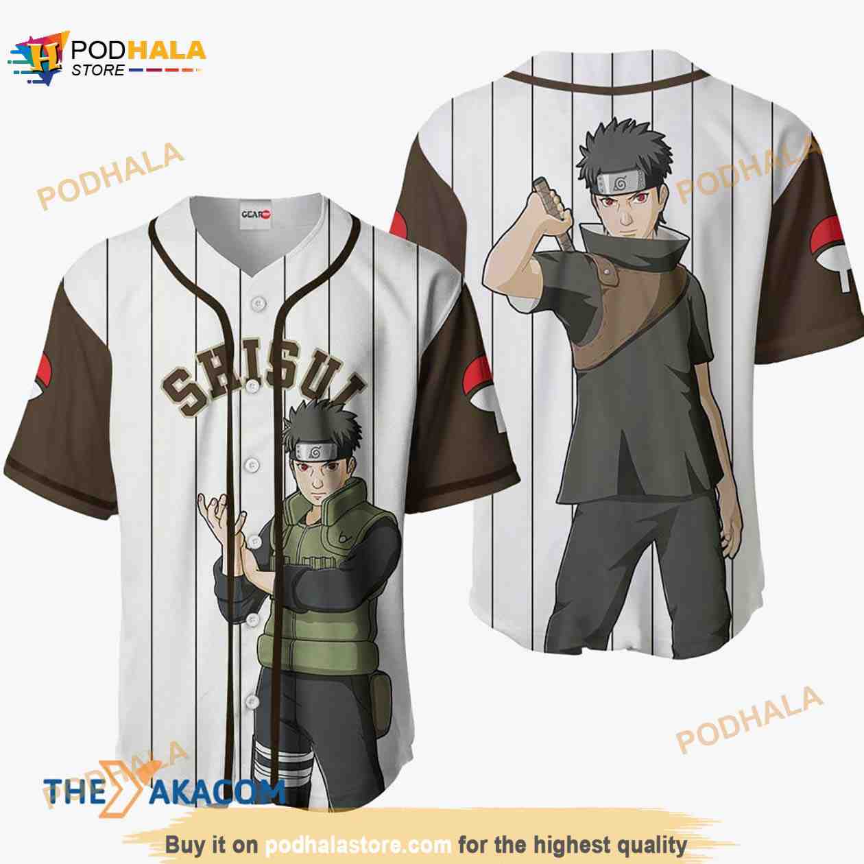 Shisui Uchiha Anime 3D Baseball Jersey Shirt