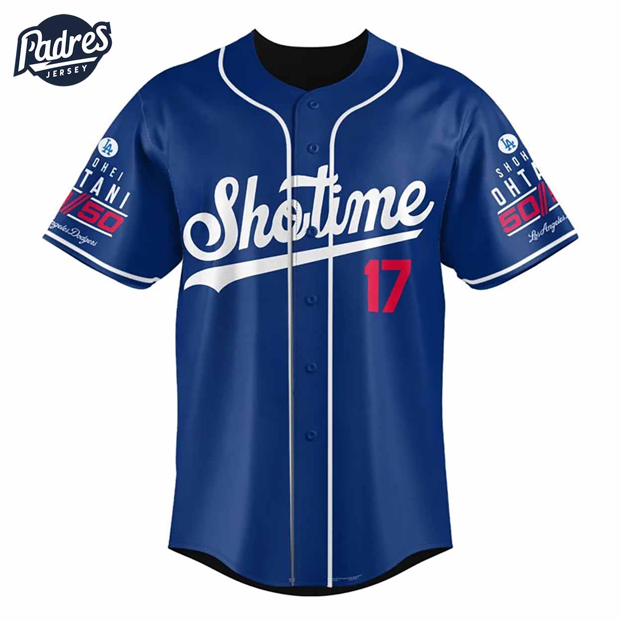 Shohei Ohtani Becomes First Player in MLB History Los Angeles Dodgers Baseball Jersey Style - Padres Jersey... (Image 2)