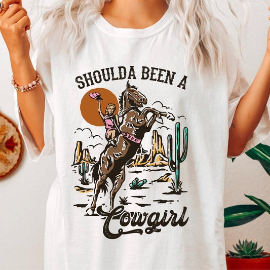Should have been a cowgirl shirt, Country Western Shirt, Retro Vintage Cowgirl tee, Cowgirl Shirt, Cowgirl Western...