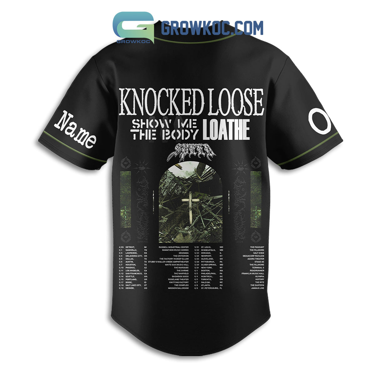 Show Me The Body Loathe Knocked Loose Personalized Baseball Jersey