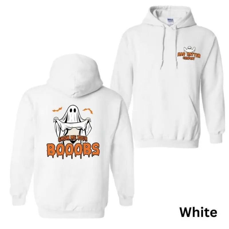 Show Me Your Boobies T-Shirt, Halloween Shirt, Full Size, Full Size, Tee Print Hoodie, Sweatshirt | WearSparks.com