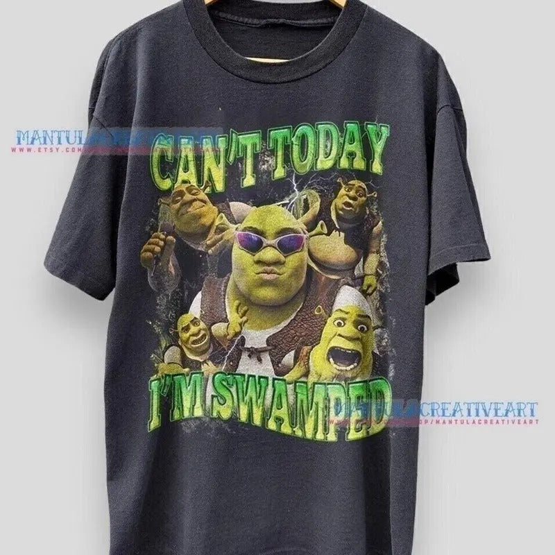 Shrek Funny Shirt Shrek Can't Today I'm Swamped Shirt, Meme funny Shirt Hoodie, Sweatshirt | WearSparks.com