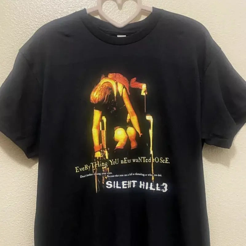 Silent Hill 3 Everything You Never Wanted To See Tee Heather Mason Tee Crewneck Shortsleeve Menswear Top Hoodie, Sweatshirt
