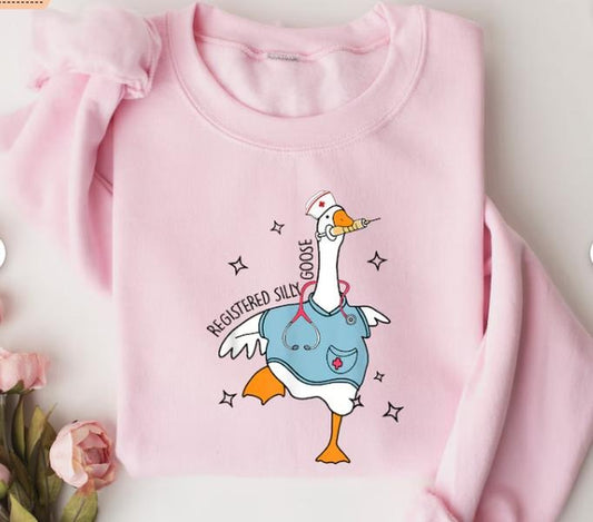 Silly Goose Registered Nurse Sweatshirt, Nursing Student Hoodie, Nursing School T-Shirts | WearSparks.com