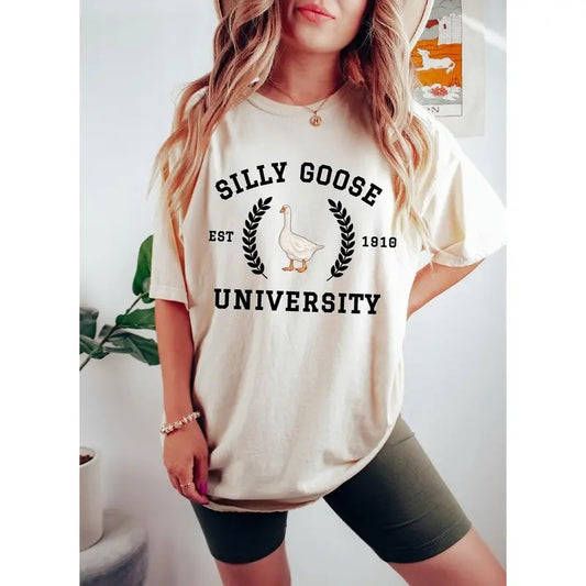 Silly Goose University Sweatshirt, Unisex Silly Goose University Shirt, College Sweater, Funny Sweatshirt, Funny Goose...