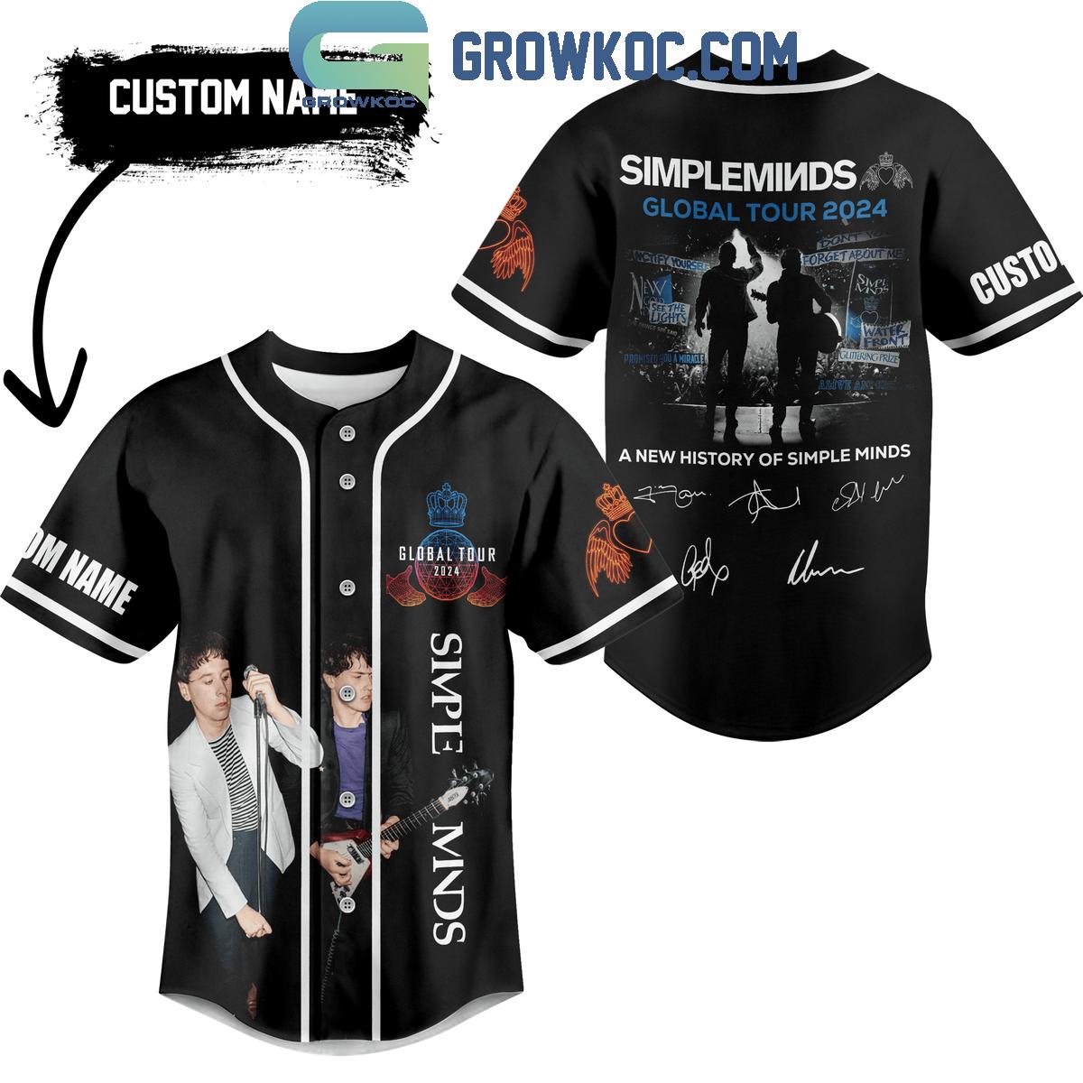 Simple Minds A New History Global Tour 2024 Personalized Baseball Jersey