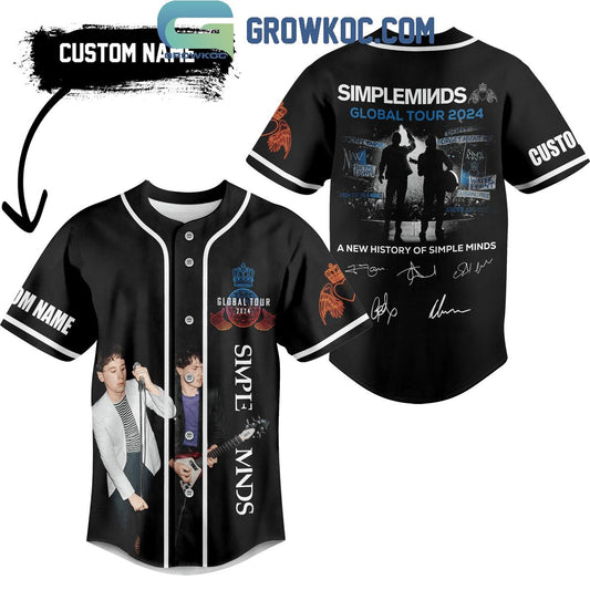 Simple Minds A New History Global Tour 2024 Personalized Baseball Jersey