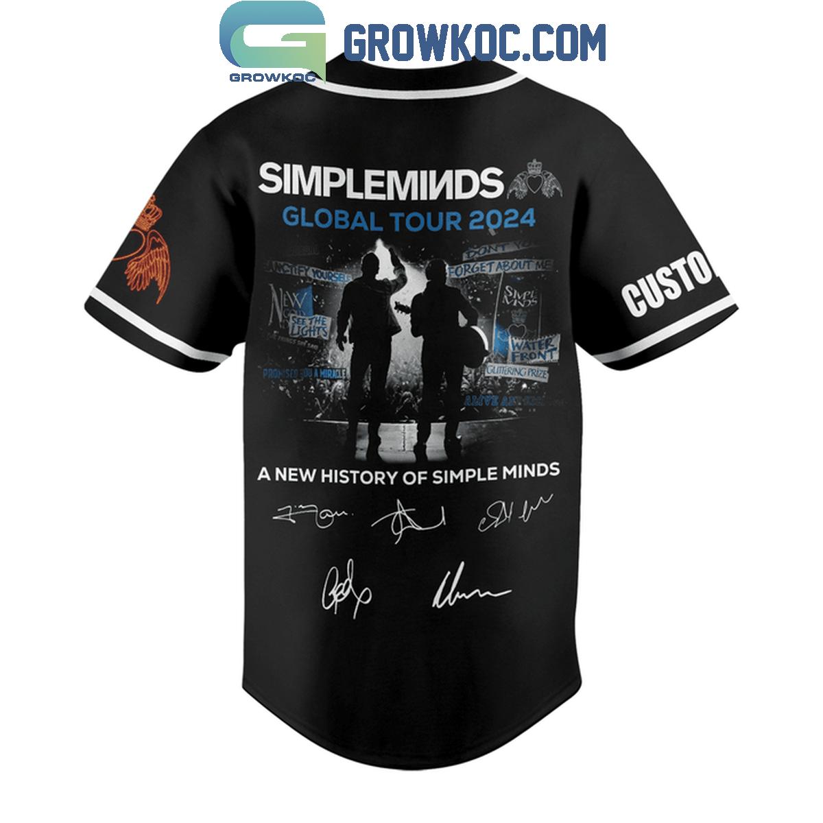 Simple Minds A New History Global Tour 2024 Personalized Baseball Jersey