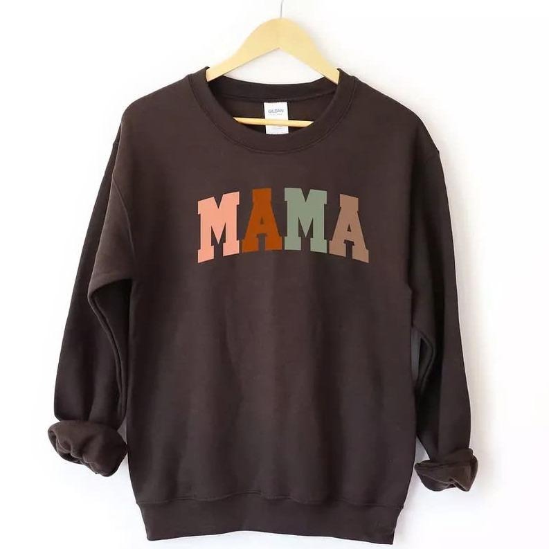 Simply Sage Market Women's Graphic Sweatshirt Mama Block Colorful Bold T-Shirts, Hoodie | WearSparks.com