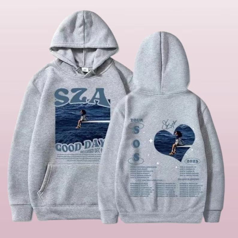 Singer Sza Good Days Sos Tour Printed Hoodie, Merchandise Hoodie, Concert Gift Hoodie, Sza Fan Gift, SOS SZA Album...