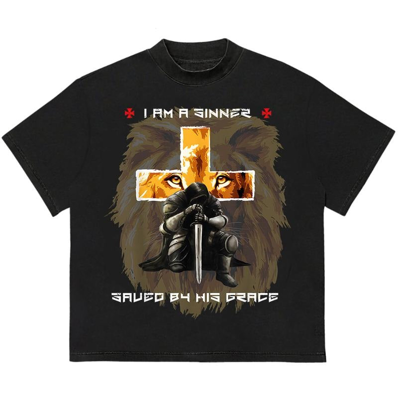 Sinner Lion T-Shirt Casual, Comfy, and Stylish Comfortable Fit for All-Day Wear Hoodie, Sweatshirt | WearSparks.com