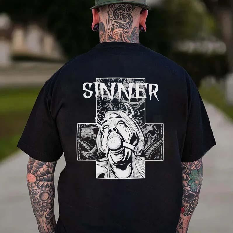 Sinner Printed Men's T-shirt Hoodie, Sweatshirt | WearSparks.com