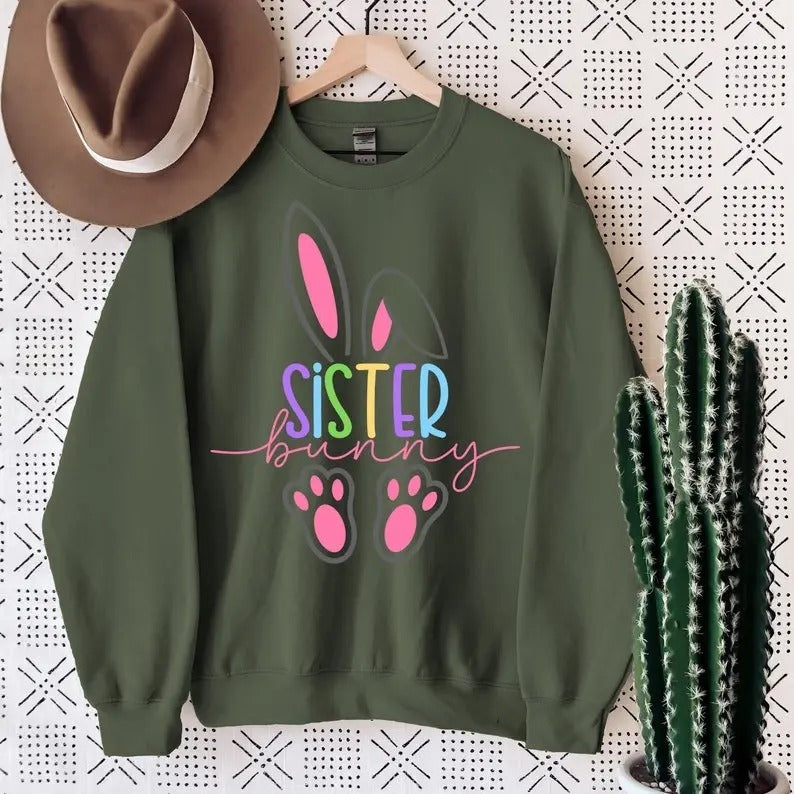 Sister Bunny Easter Hoodie, Sis Bunny Sweatshirt, T-Shirt, Hoodie | WearSparks.com