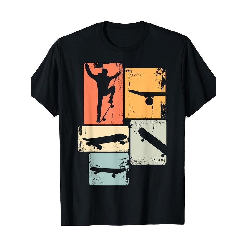 Skateboarder Retro Skateboard Men's T-shirt 100% cotton T-shirt Made in USA Hoodie, Sweatshirt | WearSparks.com
