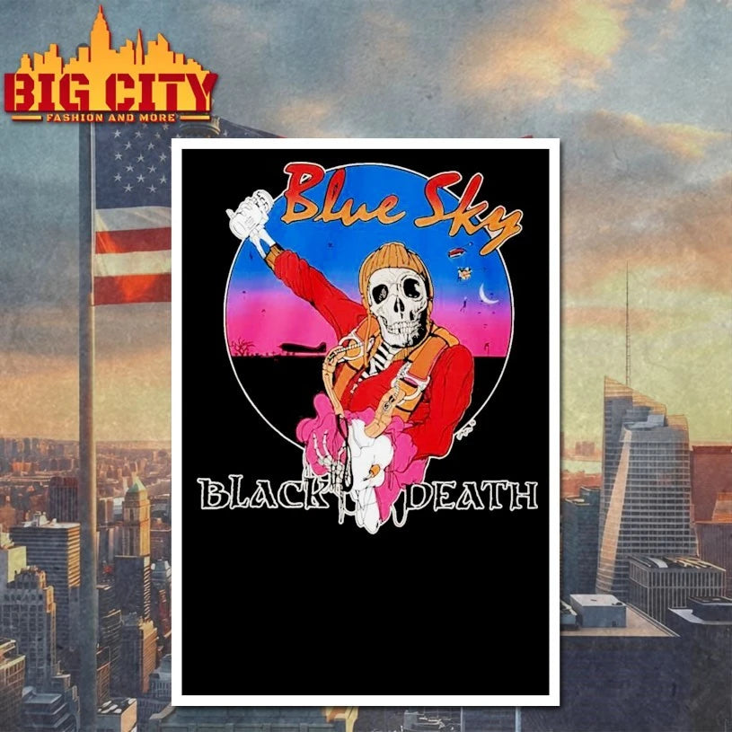Skeleton Blue Sky Black Death shirt