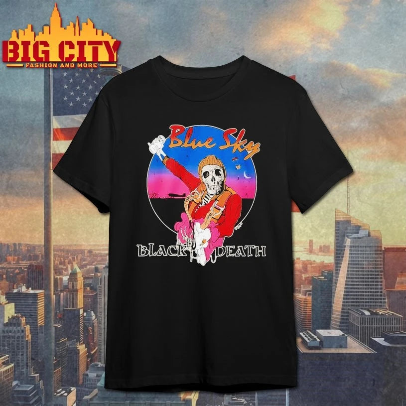 Skeleton Blue Sky Black Death shirt