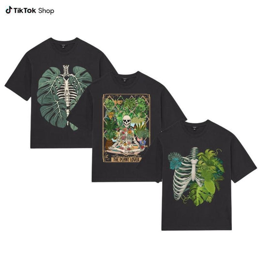 Skeleton Collector Plant Body T-shirt, Plant lover shirt, Plant Lover Gift, Monstera Tee, Plant Mom Graphic shirt...