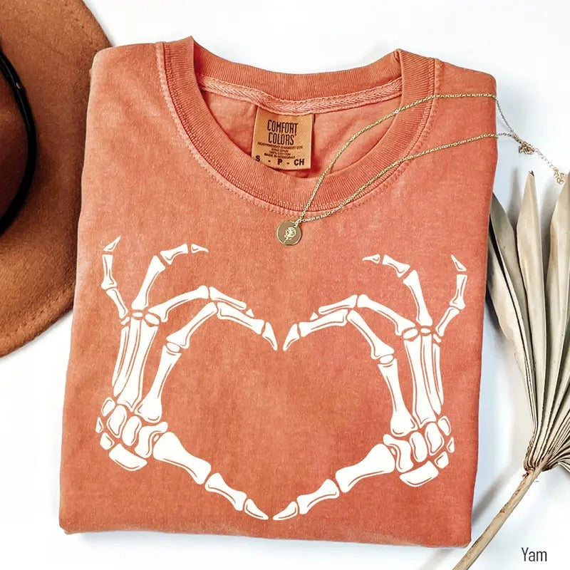 Skeleton Hand Shirt, Skeleton Halloween Shirt, Womens Halloween Shirt, Spooky Season Shirt, Halloween Gift Hoodie, Sweatshirt