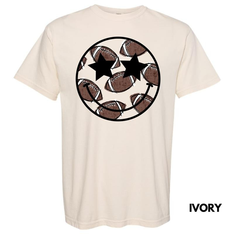 Sketched Football Happy Face Comfort Colors T-Shirt 'NLB' Hoodie, Sweatshirt | WearSparks.com