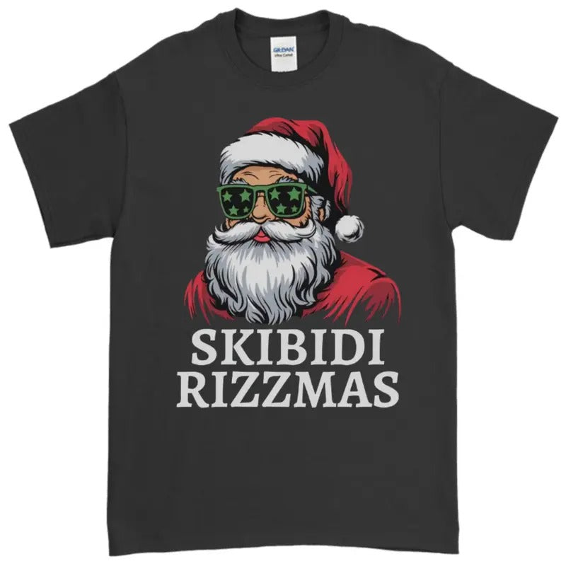 Skibidi Rizzmas Christmas Rizz Santa Claus Charisma Kid Cool Unisex Softstyle T-Shirt Hoodie, Sweatshirt | WearSparks.com