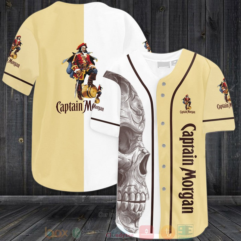 Skull Captain Morgan Baseball shirt
